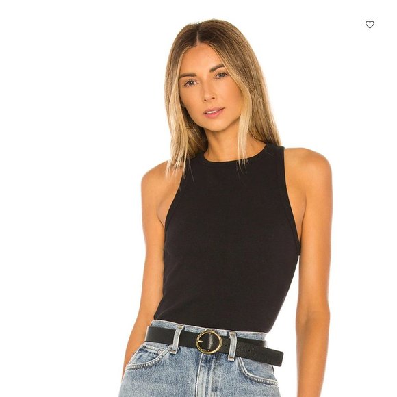 AGOLDE Black Ribbed Racerback - Picture 4 of 13